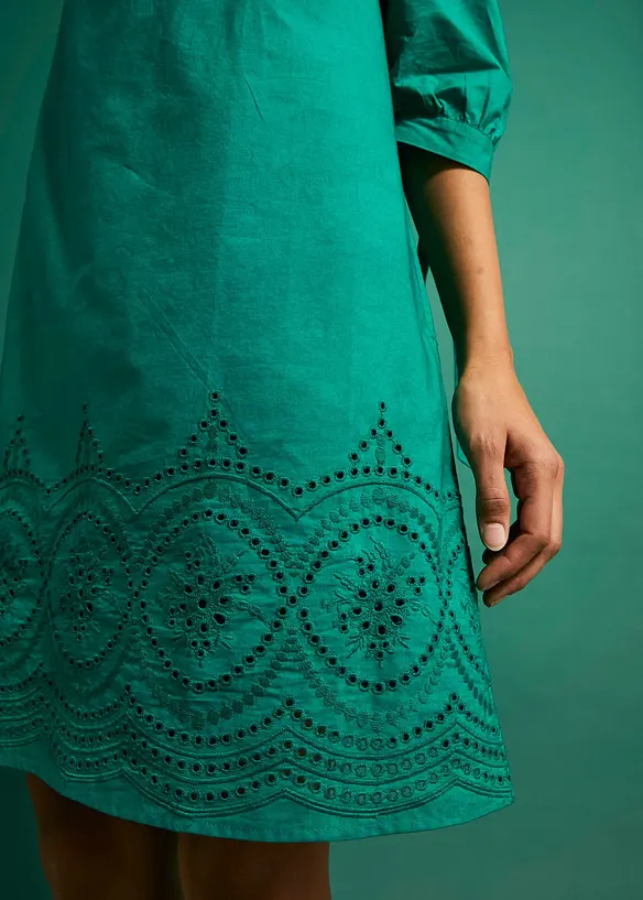 Robe col Bardot 100% coton, bonprix