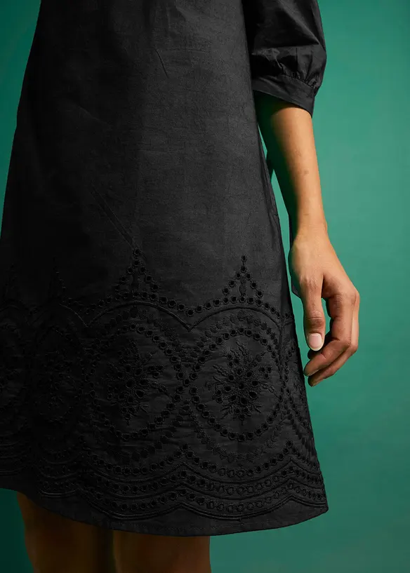 Robe col Bardot 100% coton, bonprix