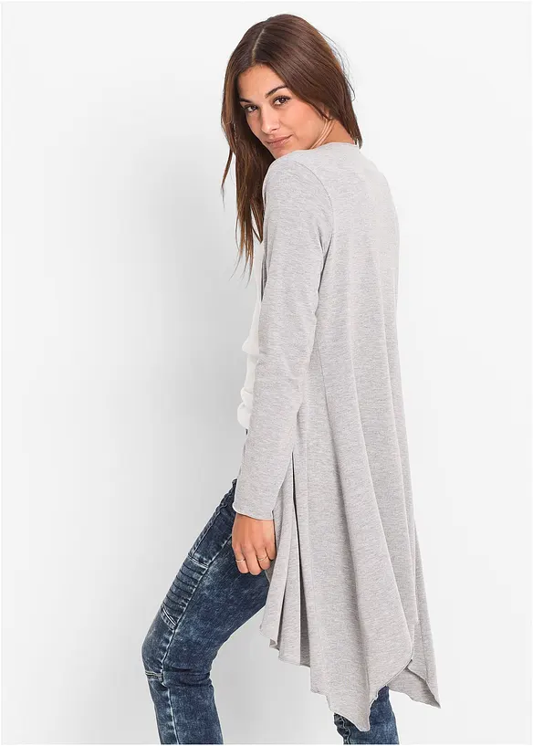 Gilet fluide en viscose m&eacute;lang&eacute;e, bonprix