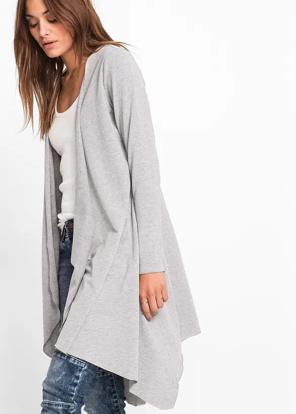 Gilet fluide en viscose m&eacute;lang&eacute;e, bonprix