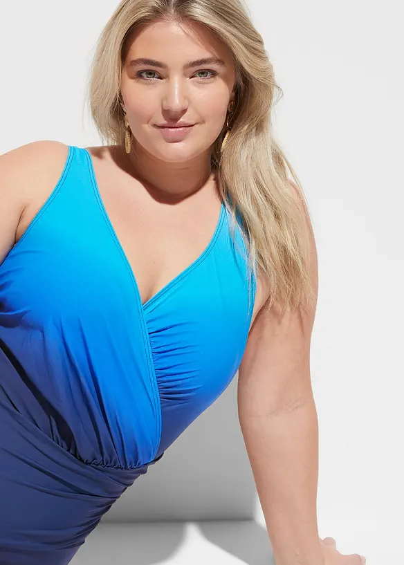 Maillot 1 pièce sculptant effet croisé, maintien modéré, bonprix