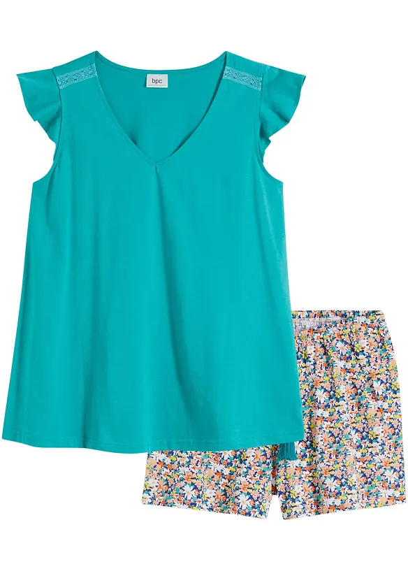 Pyjashort avec biais en dentelle, bonprix