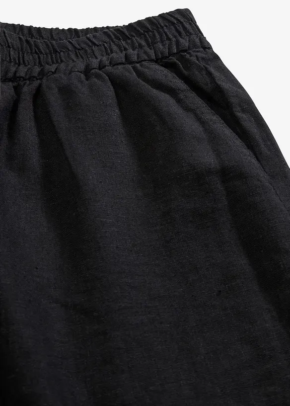 Short en lin mélangé avec taille élastiquée, bonprix