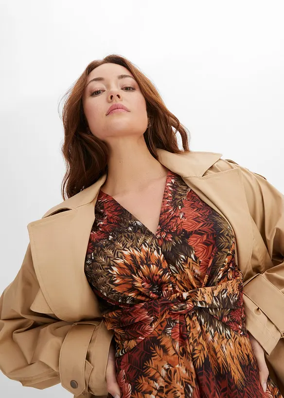 Robe longue en jersey imprim&eacute;, bonprix