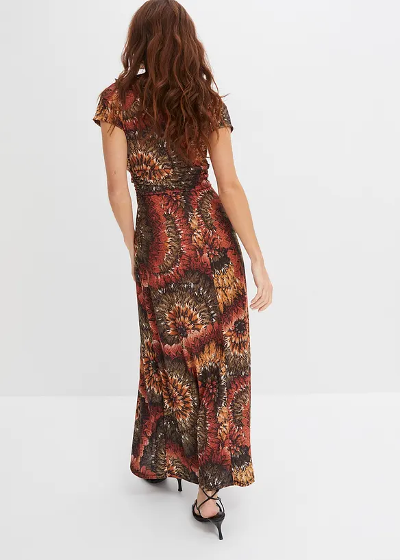 Robe longue en jersey imprim&eacute;, bonprix