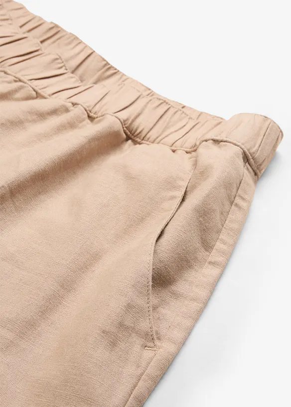 Pantalon 3/4 aérien en lin mélangé, bonprix