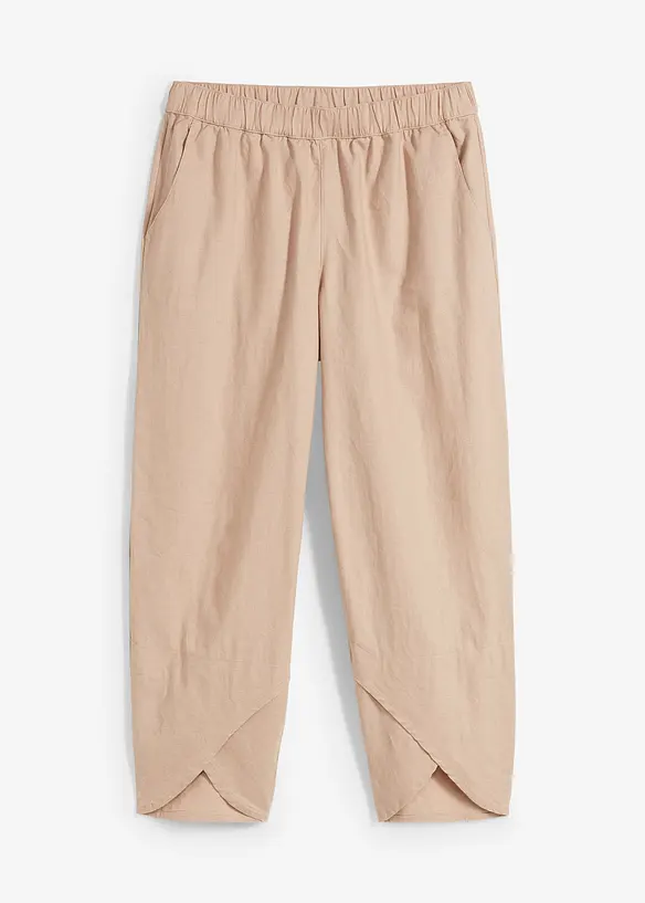 Pantalon 3/4 aérien en lin mélangé, bonprix