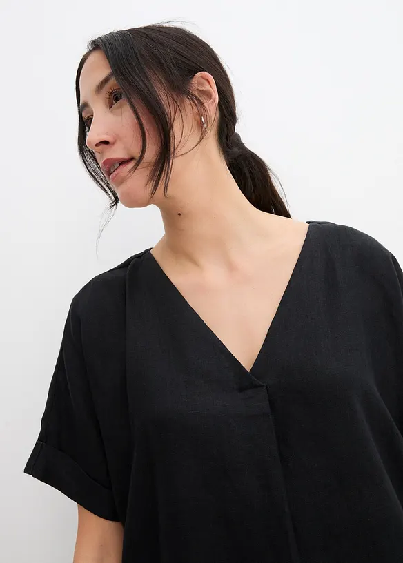 Robe caftan 100 % lin, bonprix