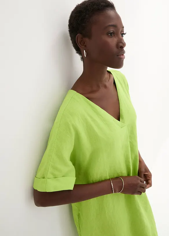 Robe caftan 100 % lin, bonprix