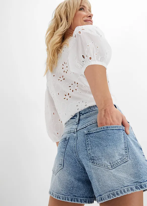 Short en jean, taille mi-haute, bonprix