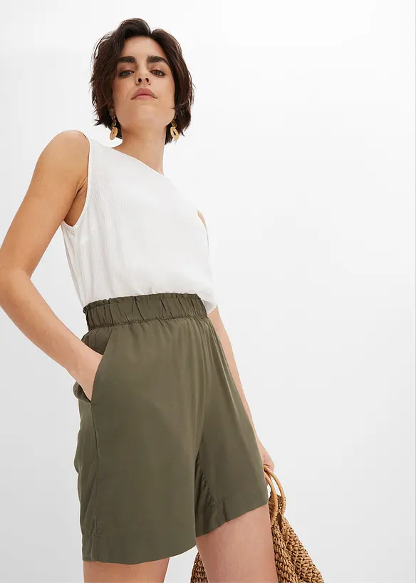 Short en viscose à taille élastiquée, bonprix