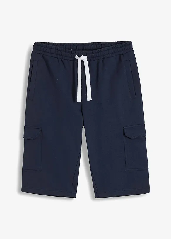 Bermuda cargo en sweat 100% coton, bonprix