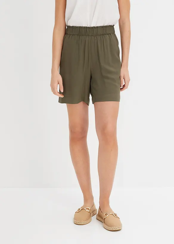 Short en viscose à taille élastiquée, bonprix