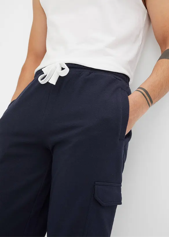 Bermuda cargo en sweat 100% coton, bonprix