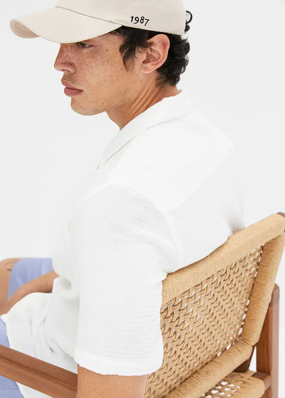 Chemise manches courtes en gaze 100% coton, bonprix