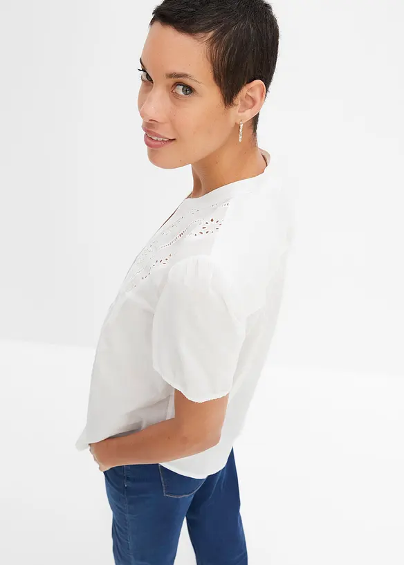 Chemisier à broderies anglaises, bonprix