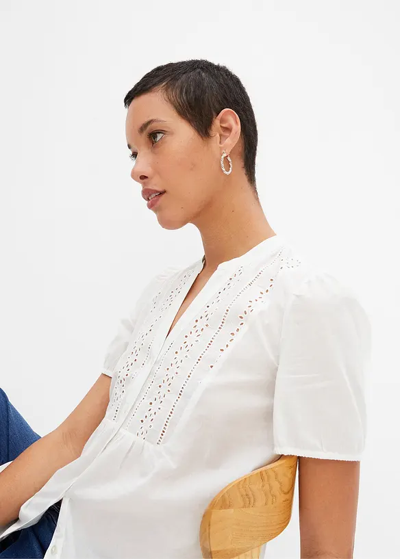 Chemisier à broderies anglaises, bonprix