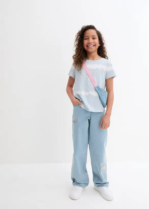 T-shirt 100% coton, plus long derrière, bonprix