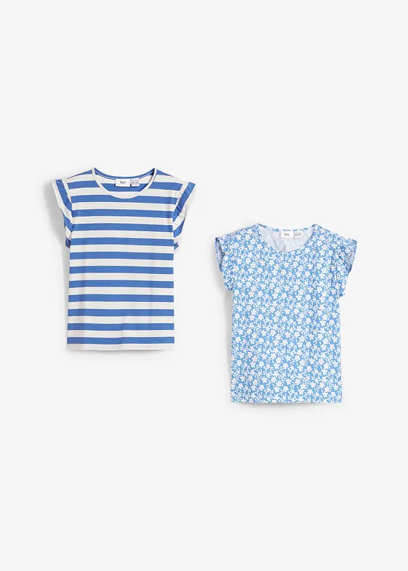 Lot de 2 T-shirts en jersey coton, bonprix