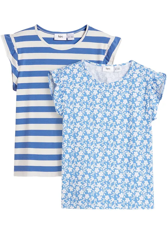 Lot de 2 T-shirts en jersey coton, bonprix