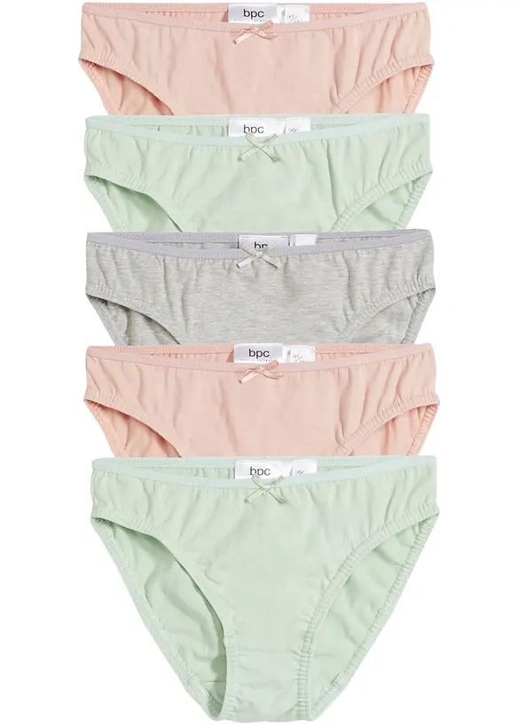 Lot de 5 slips coton, bonprix