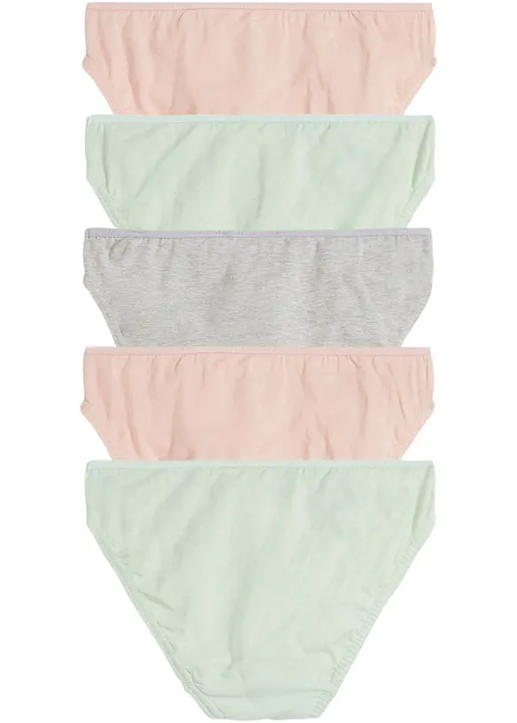 Lot de 5 slips coton, bonprix