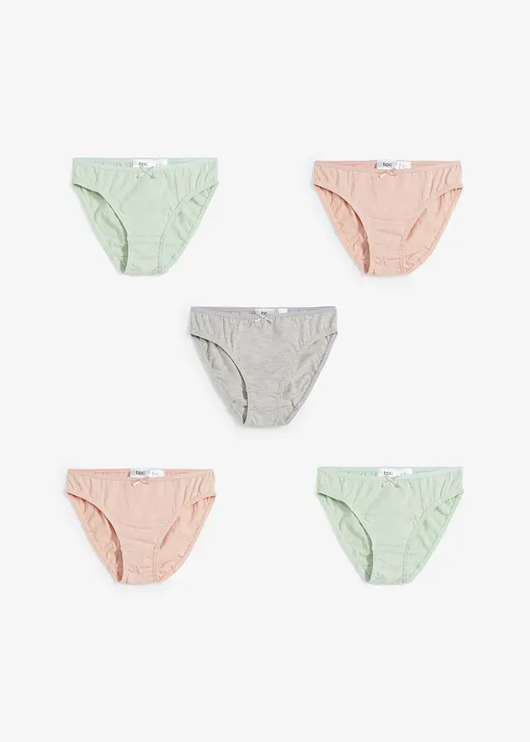 Lot de 5 slips coton, bonprix