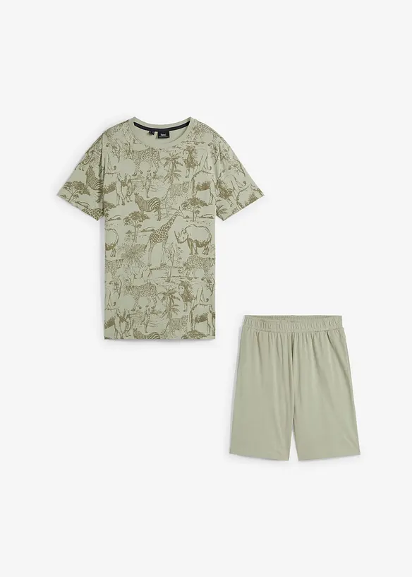 T-shirt et bermuda coton garçon (ens. 2 pces), bonprix