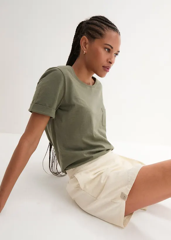 Jupe-short en lin, bonprix