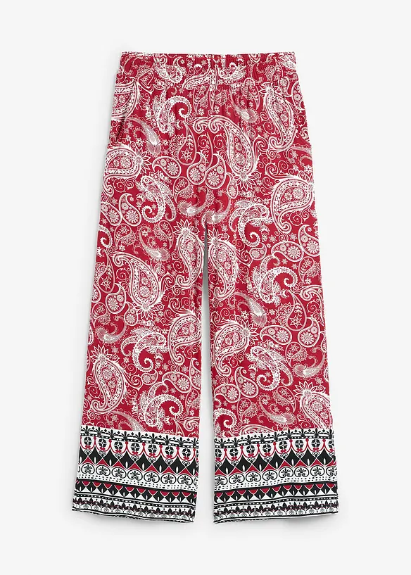 Pantalon palazzo doux en viscose extensible, bonprix
