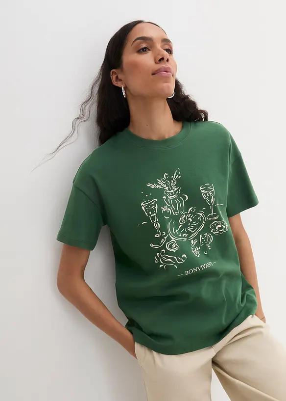 T-shirt coton à imprimé, bonprix