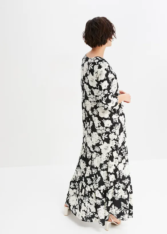 Robe longue imprimée en viscose fluide, bonprix
