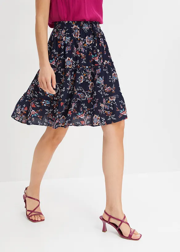 Mini-jupe en viscose fluide, bonprix