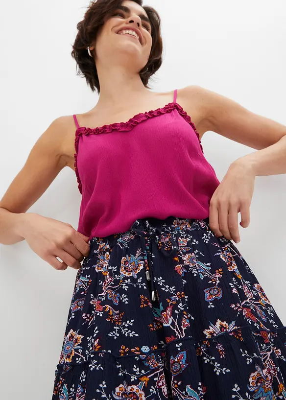 Mini-jupe en viscose fluide, bonprix