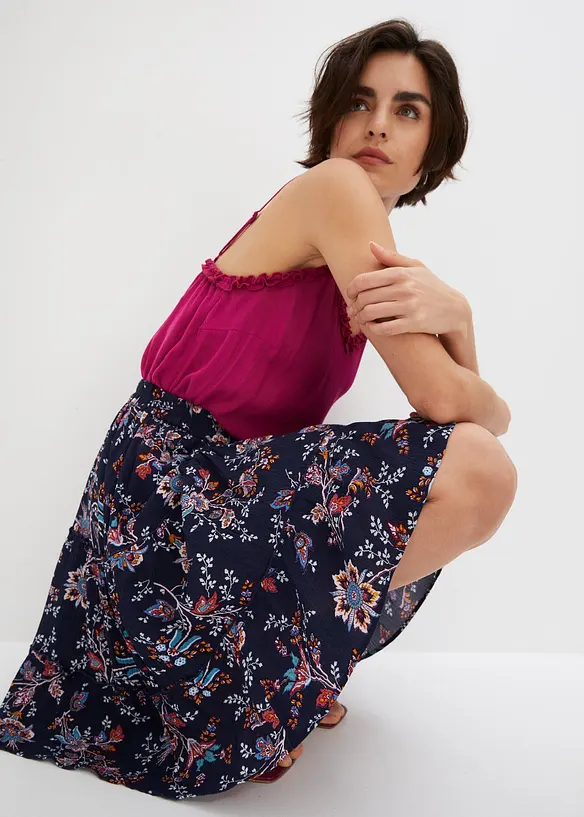 Mini-jupe en viscose fluide, bonprix