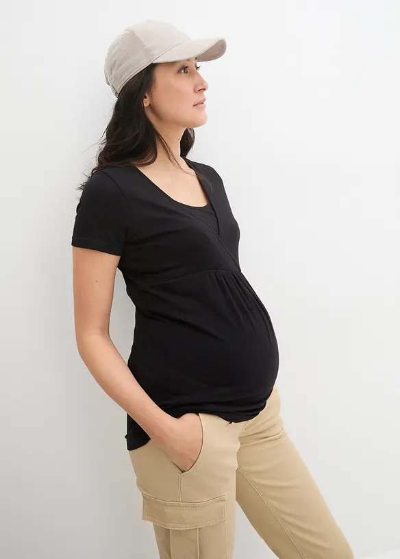 Lot de 2 T-shirts de grossesse et d'allaitement, bonprix