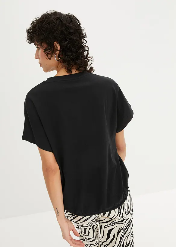 T-shirt avec détail noué à la base, bonprix