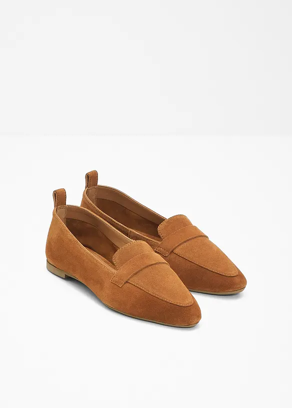 Mocassins en cuir, bonprix