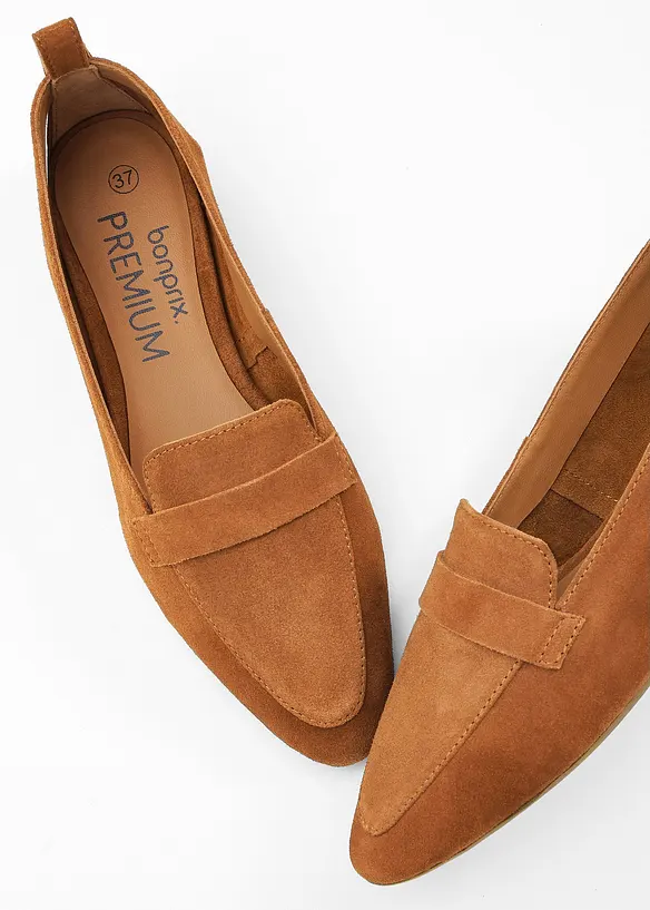 Mocassins en cuir, bonprix