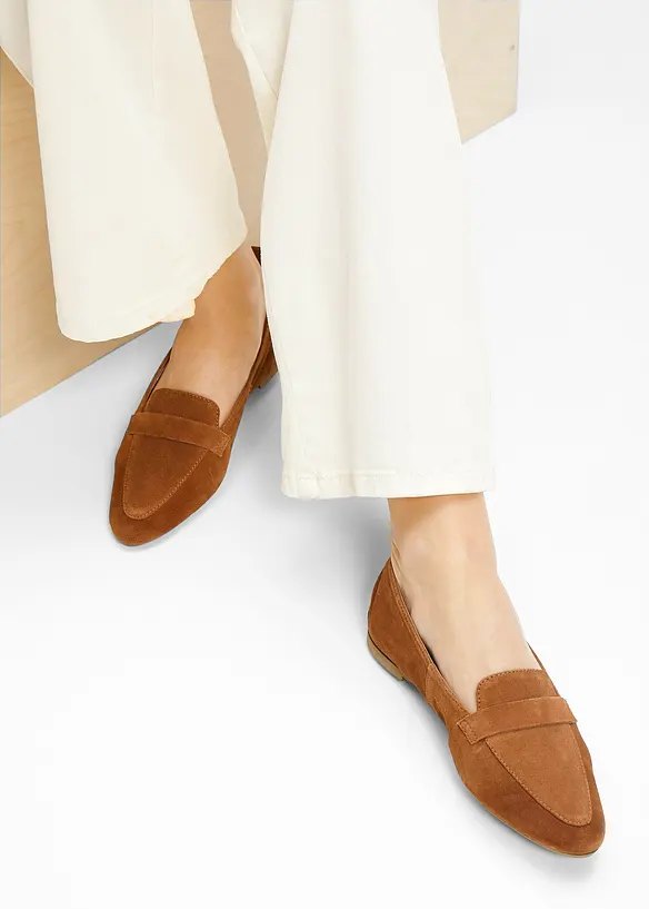 Mocassins en cuir, bonprix