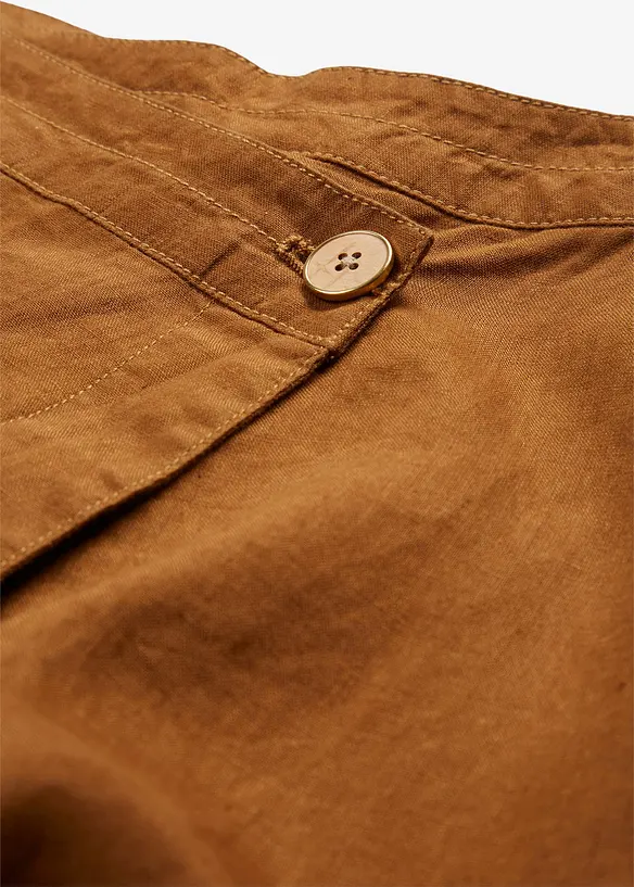 Jupe portefeuille 100&nbsp;% lin, bonprix