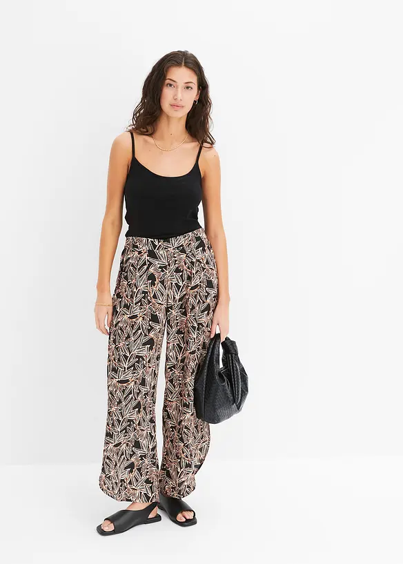 Pantalon palazzo fendu sur les côtés, bonprix