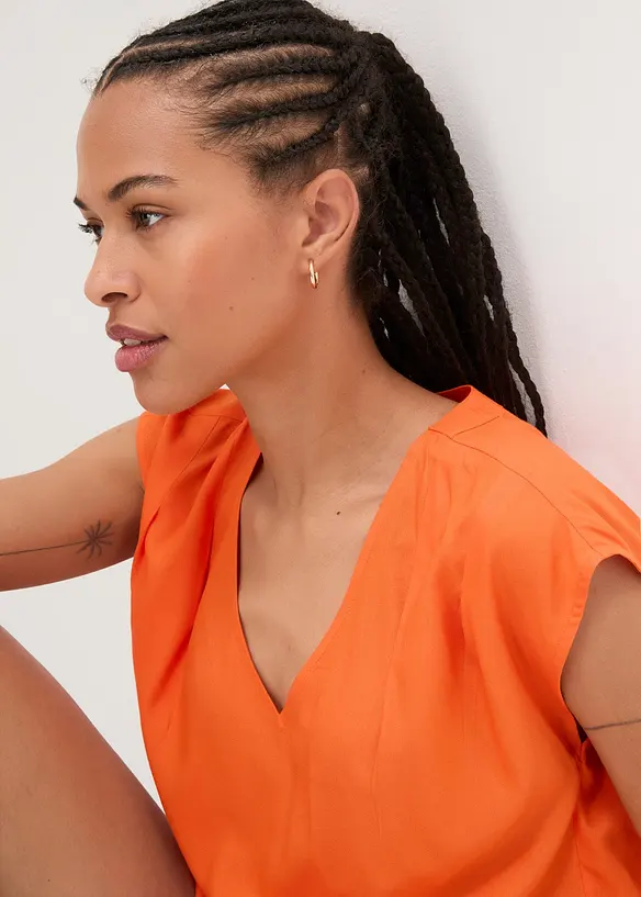 Blouse manches courtes en viscose fluide, bonprix