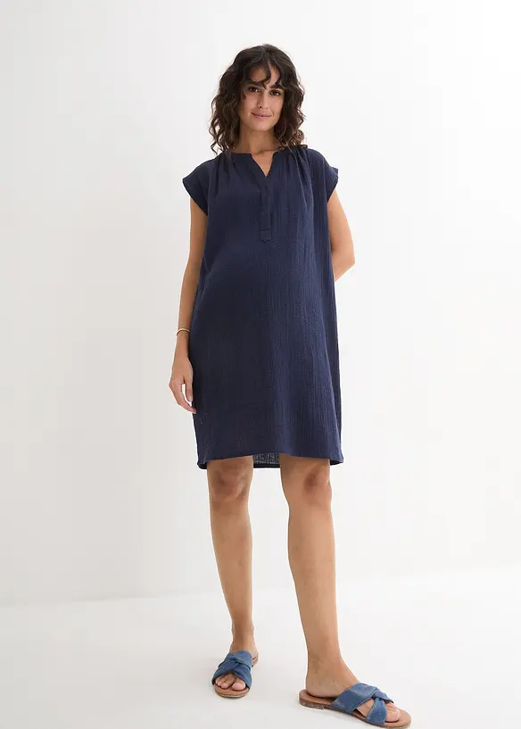 Robe de grossesse/d’allaitement en gaze de coton, bonprix