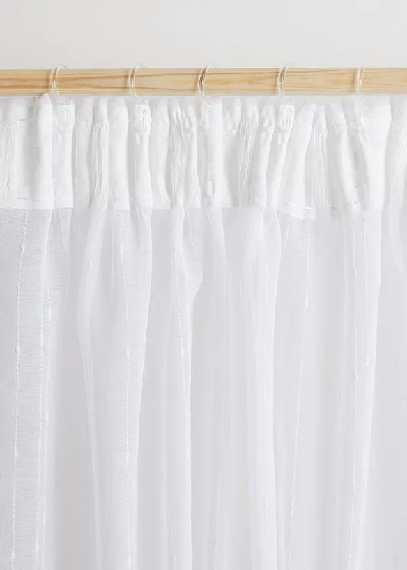 Voilage en jacquard à rayures (1 pce.), bonprix