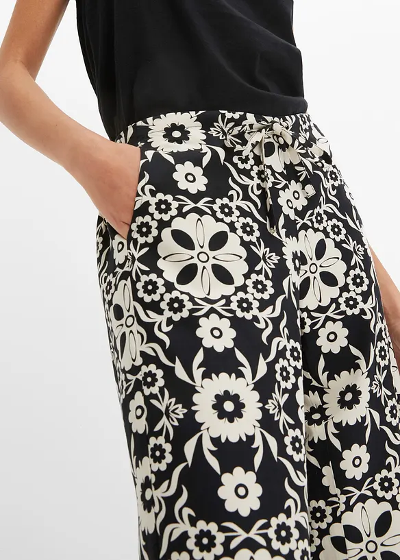 Pantalon imprimé, taille élastiquée, bonprix