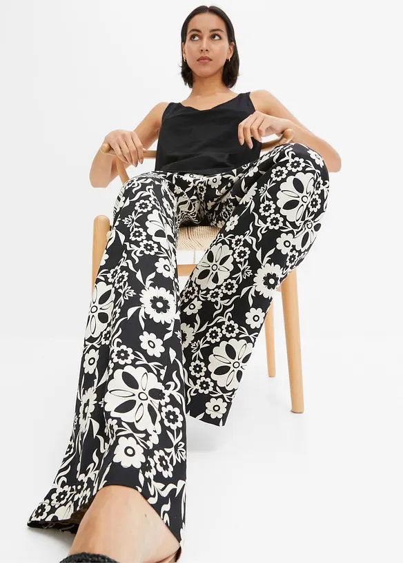 Pantalon imprimé, taille élastiquée, bonprix