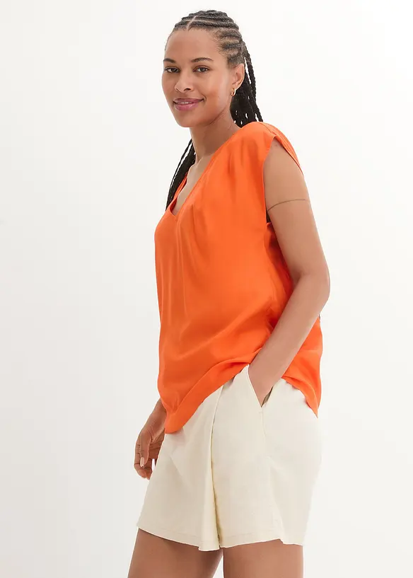 Blouse manches courtes en viscose fluide, bonprix
