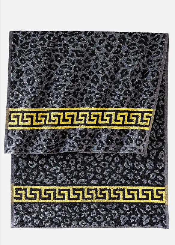 Serviette de toilette à motif léopard, bonprix