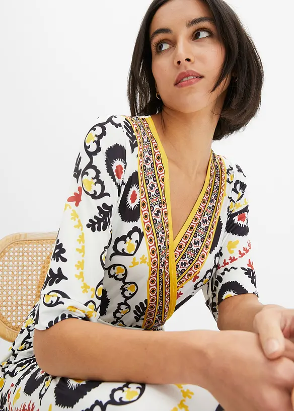 Robe en jersey avec lien à nouer, bonprix